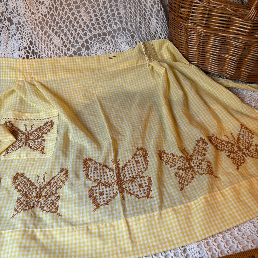 Vintage cross stitched apron